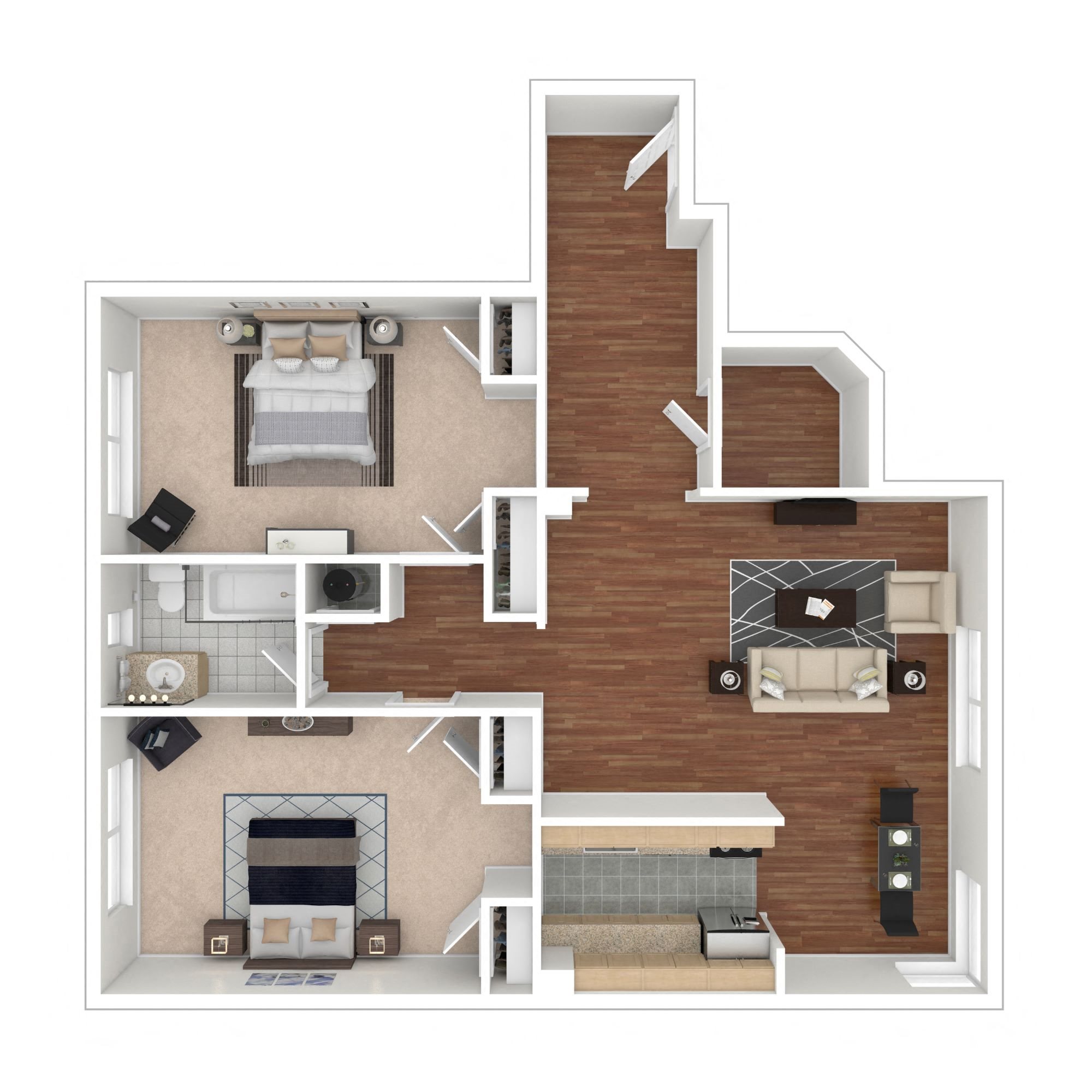 Floor Plans of Rock Creek Springs Apartments in Silver Spring, MD