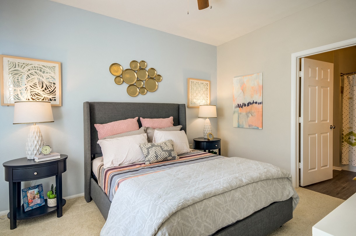 Reserve at Town Center model apartment bedroom - Sterling, VA