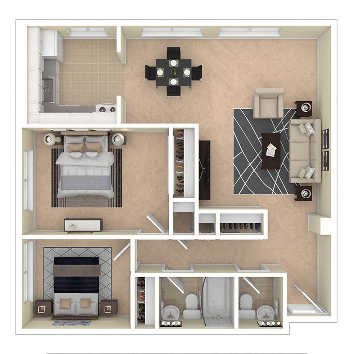 8600 Apartments 2 Bed 1.5 Bath 8600 Apartments 2 Bed 1.5 Bath floor plan