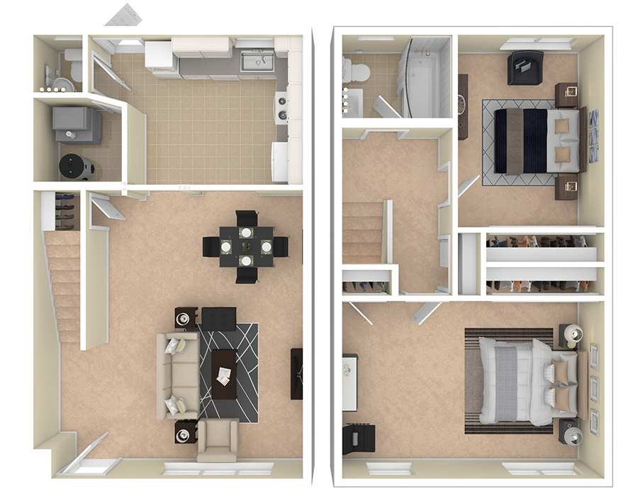 Floor Plans Of Brookville Townhomes In Alexandria Va