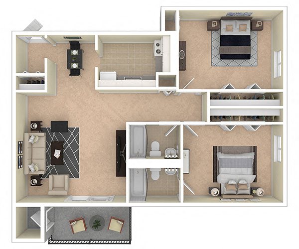 Laurel Village Apts 2 Bed 2 Bath Laurel Village Apts 2 Bed 2 Bath floor plan