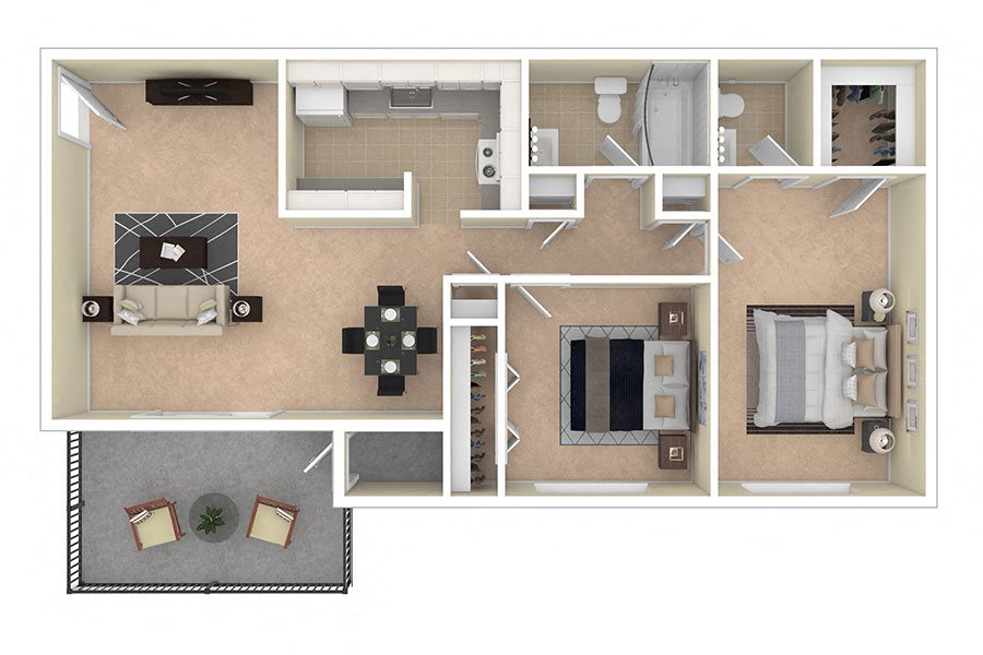 Spring Ridge Apartments Two Bedroom Spring Ridge Apartments Two Bedroom floor plan