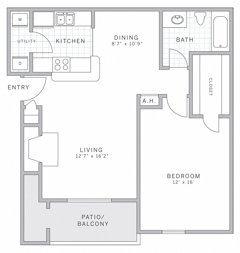 A2 Floor Plan at AVE Malvern, Pennsylvania, 19355