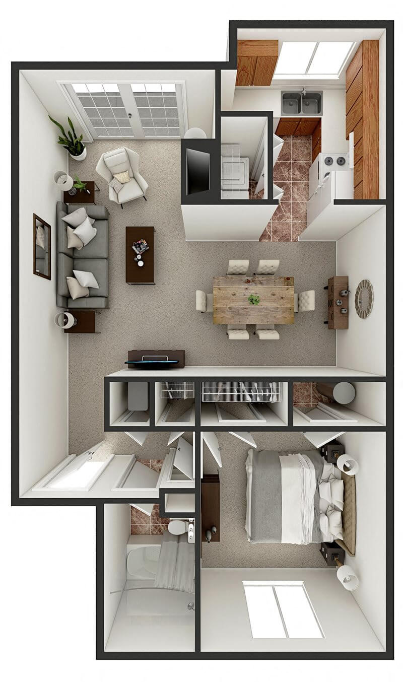 1 Bedroom Flat floor plan