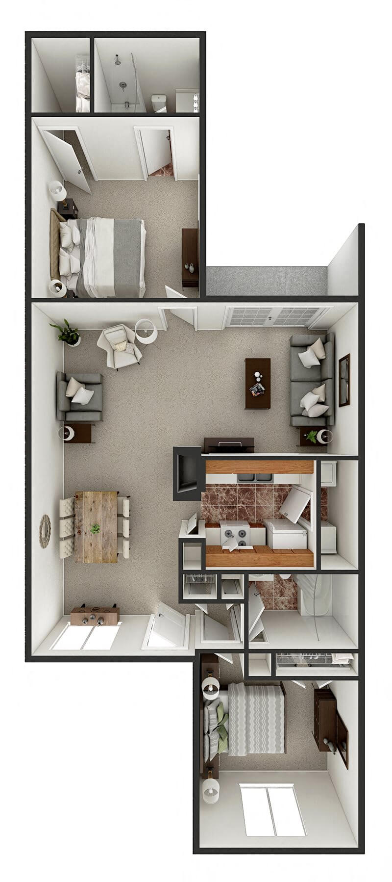 2 Bedroom Flat floor plan