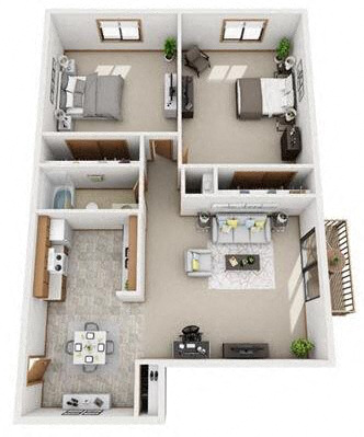 West Cedar C floor plan