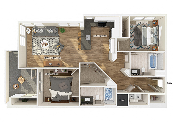 Suite A Floorplan