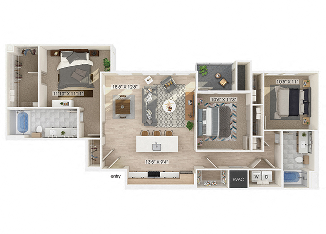 Suite A Floorplan