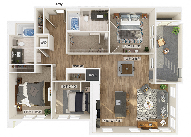 Suite A Floorplan