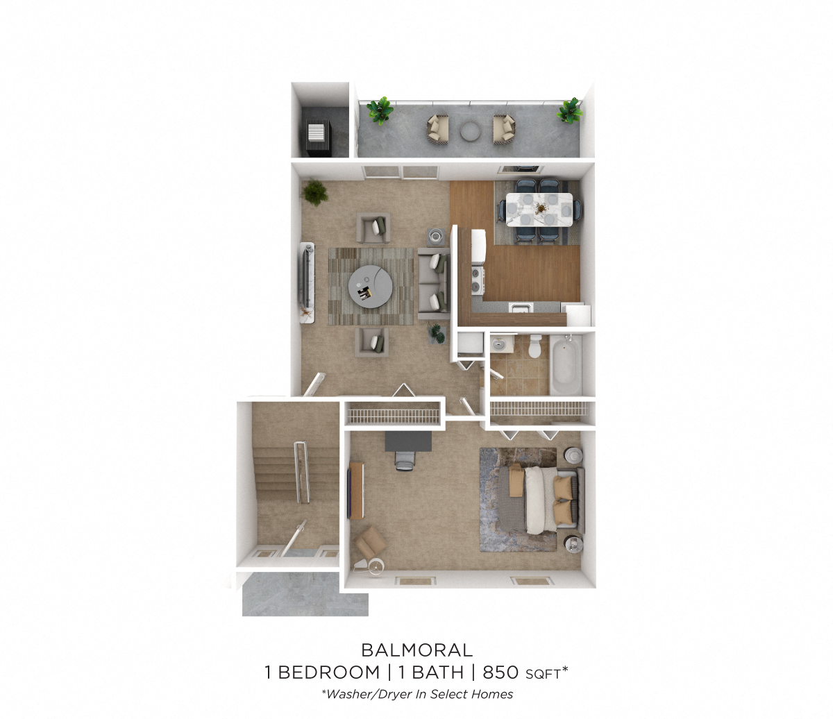 One Bedroom - Balmoral floor plan