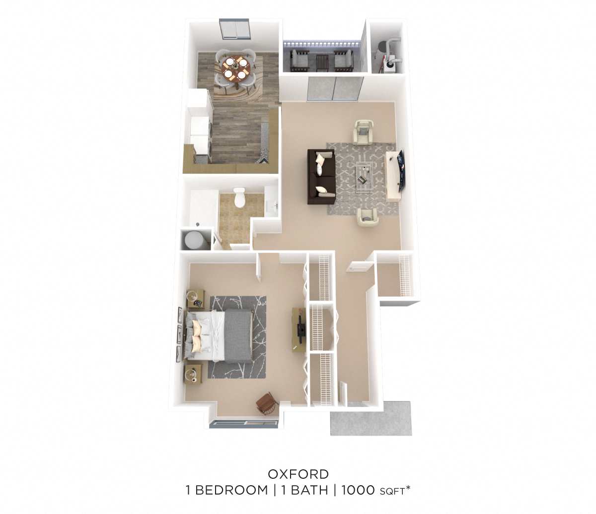 One Bedroom - Oxford floor plan
