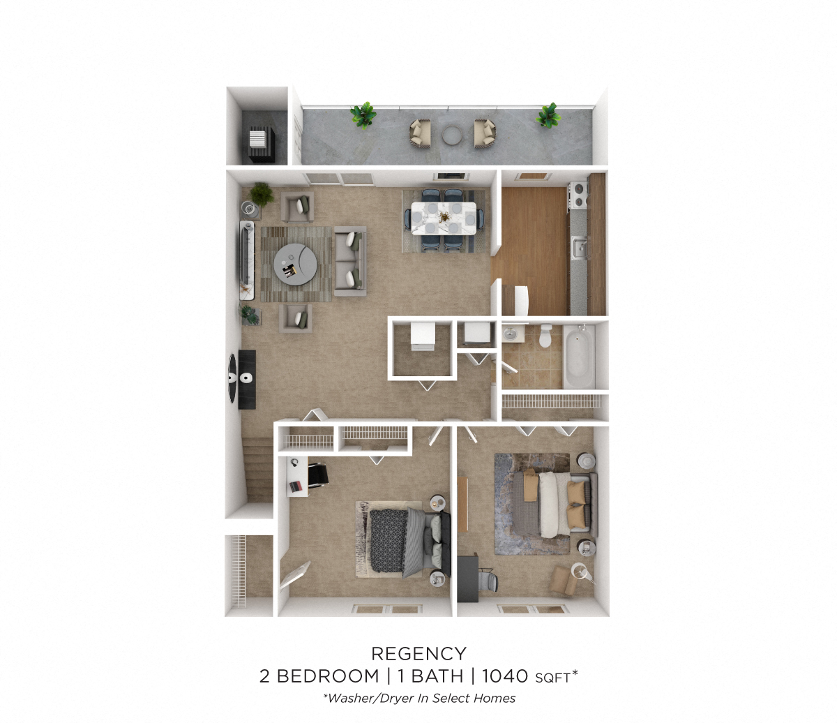 Two Bedroom - Regency floor plan