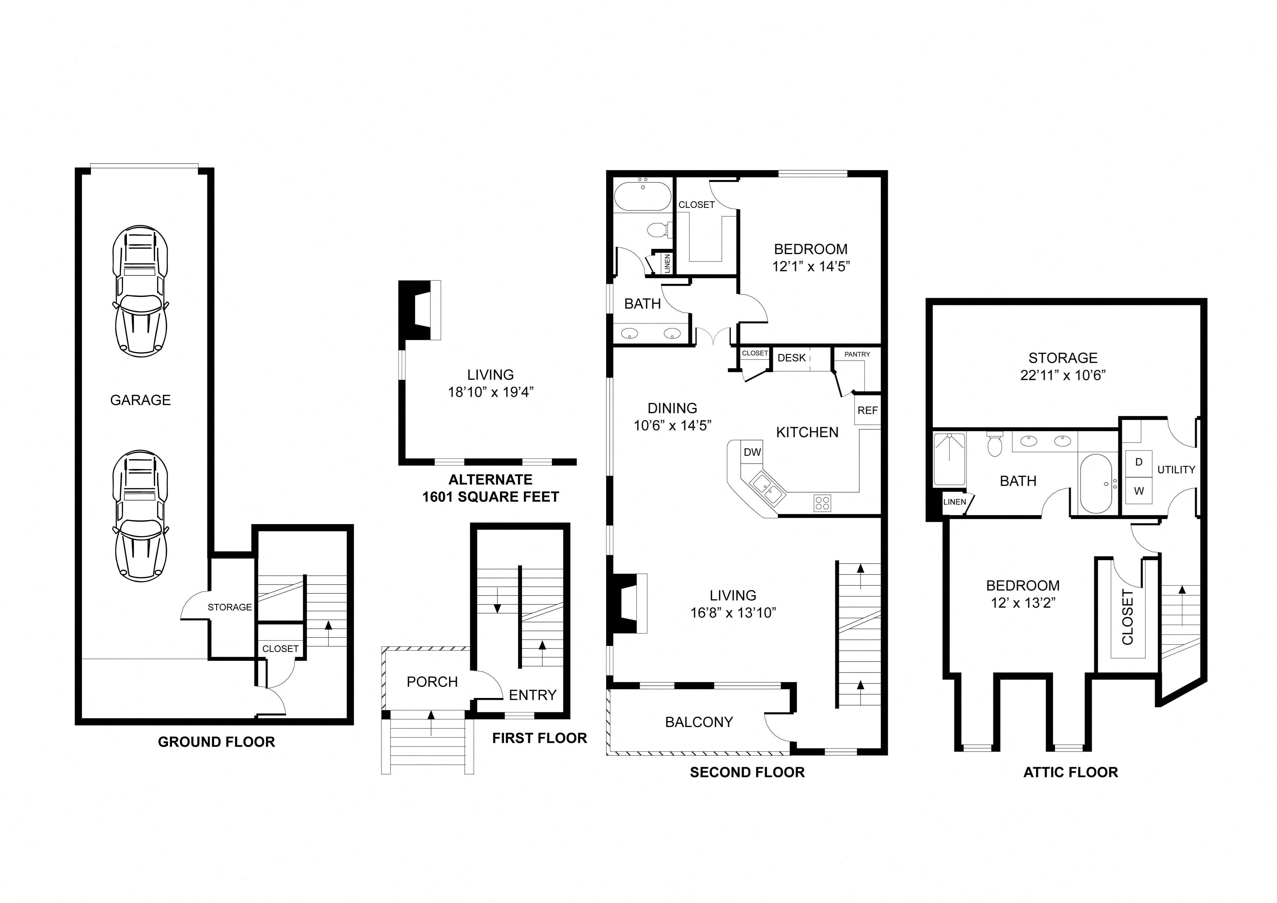 Two bedroom, two bath, THE BEVERLY floor plan, 1516 square feet. Two bedroom, two bath, kitchen, pantry, coat closet, living/dining room, two walk in closets, linen closet and laundry room. THE BEVERLY floor plan, 1516 square feet.