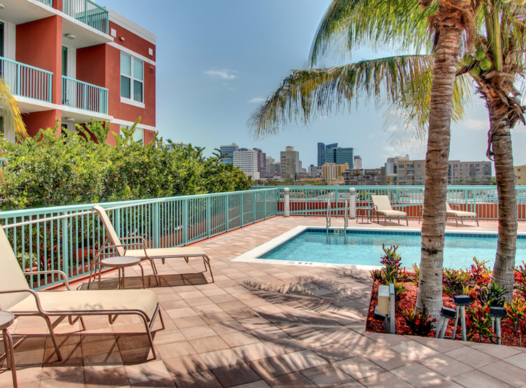 rooftop pool and recreation deck