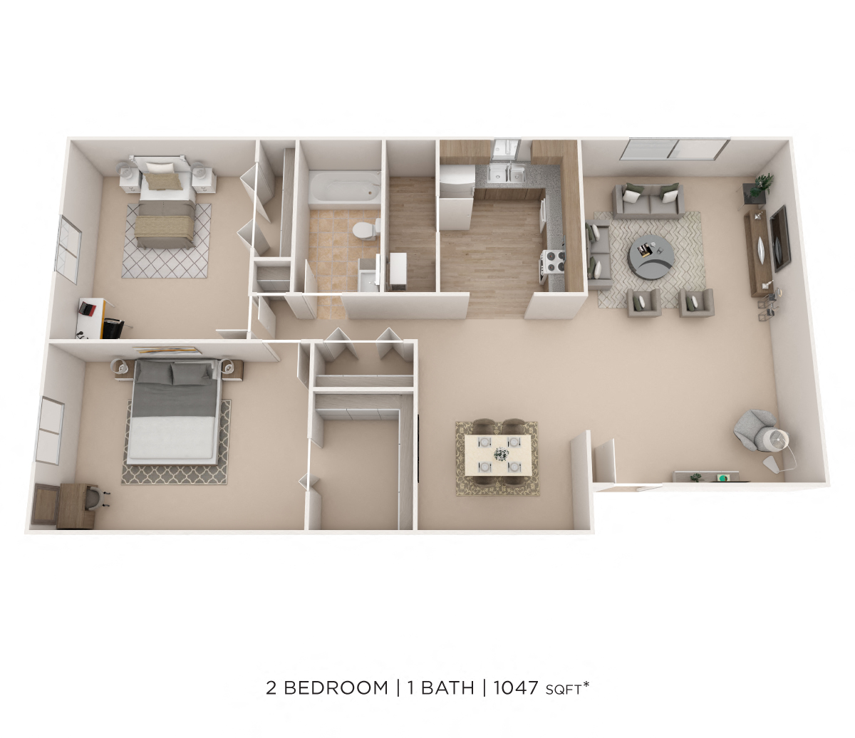 Two Bedroom floor plan