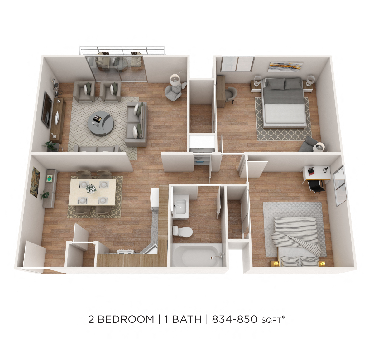 Two Bedroom floor plan