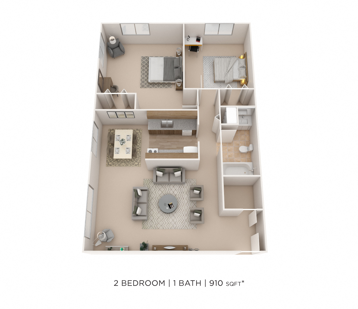 Two Bedroom floor plan