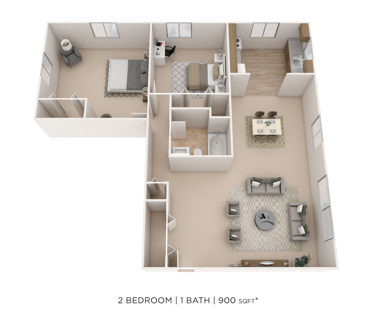 Two Bedroom floor plan