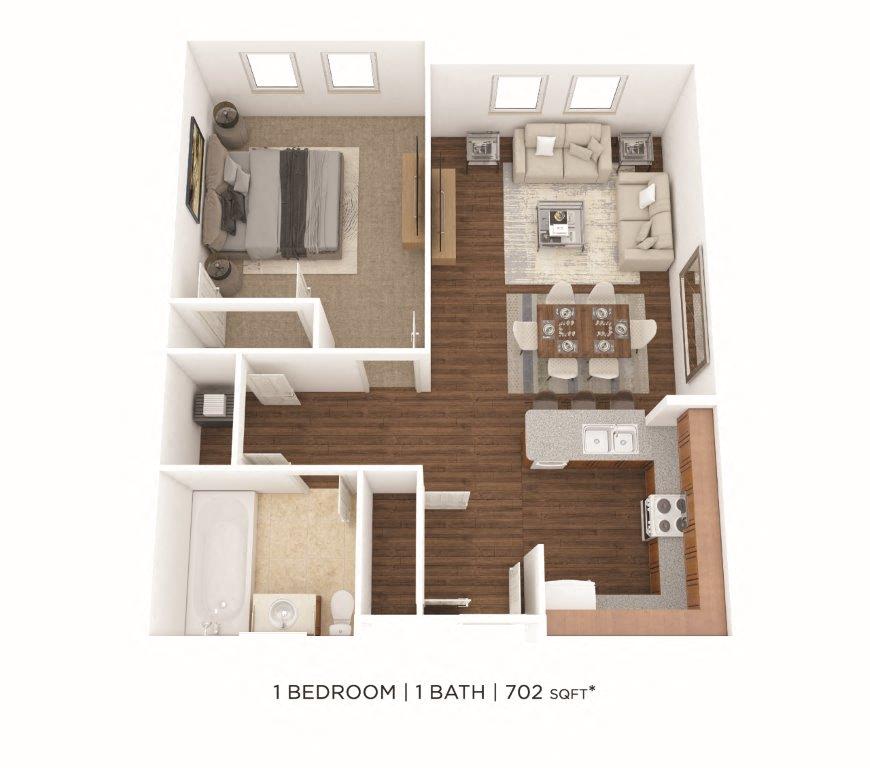 One Bedroom floor plan