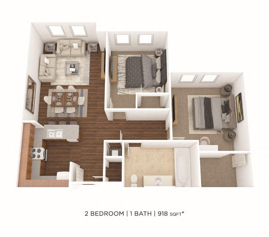 Two Bedroom floor plan