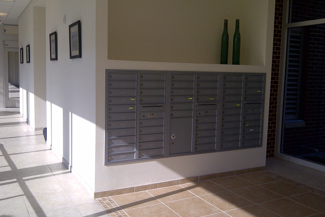 Mailboxes at St. Giles Manor Senior Apartments