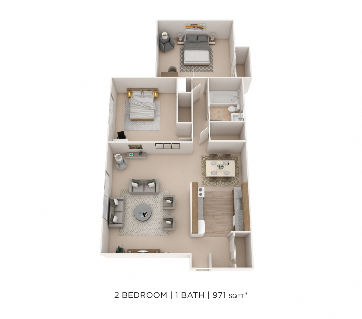 Two Bedroom floor plan