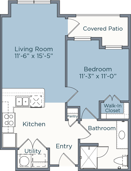 Independent Living Apartment Floor Plan A1 Independent Living Apartment Floor Plan A1