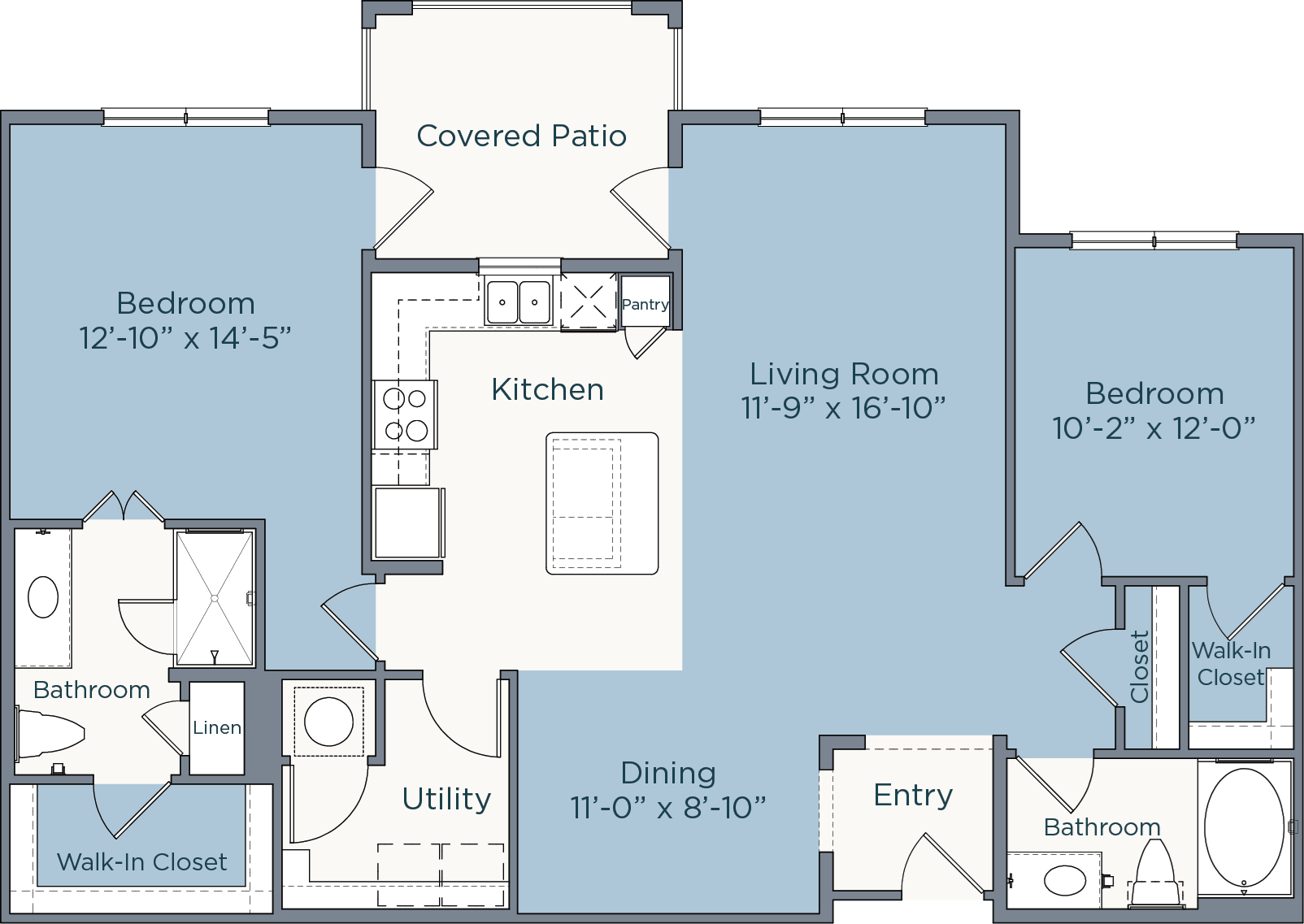 Independent Living Apartment Floor Plan B2 Independent Living Apartment Floor Plan B2