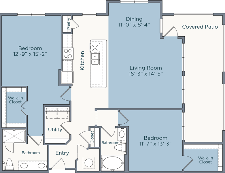 Independent Living Apartment Floor Plan B3 Independent Living Apartment Floor Plan B3