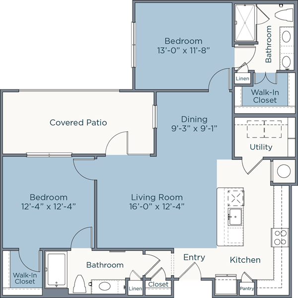 Independent Living Apartment Floor Plan B4 Independent Living Apartment Floor Plan B4