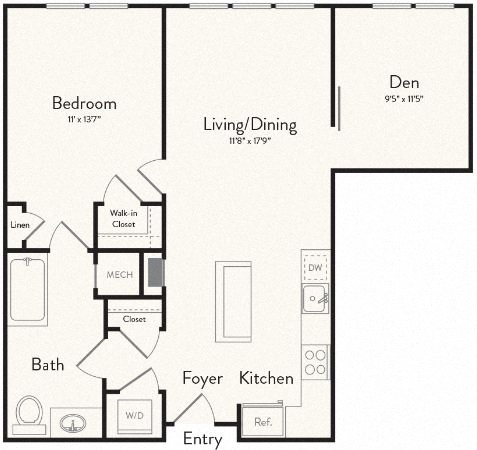 Floor plan layout diagram for Building H- A3