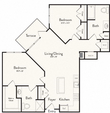Floor plan layout diagram for Building I- B3
