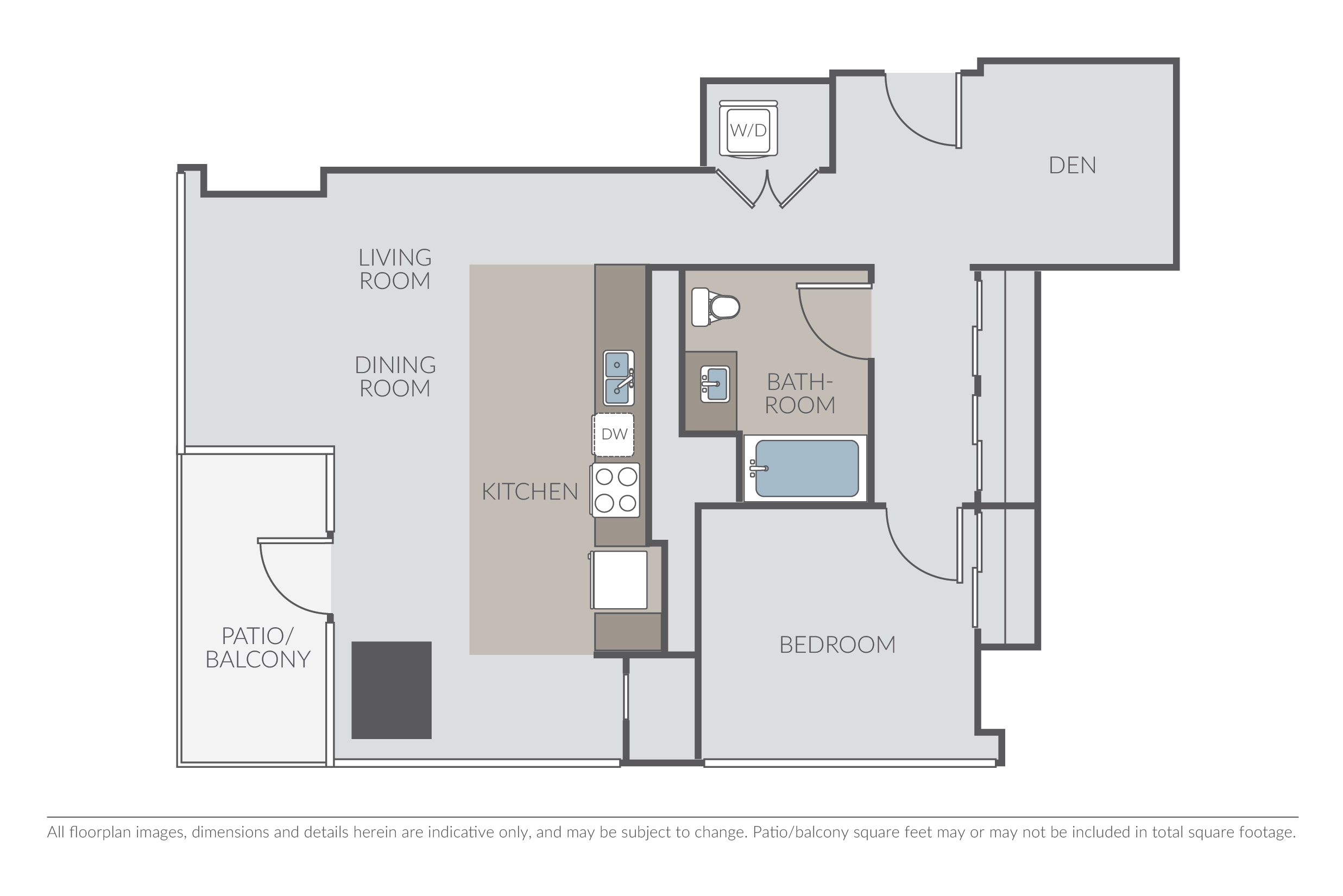 1 Bed |  1 Bath |  "apartment"