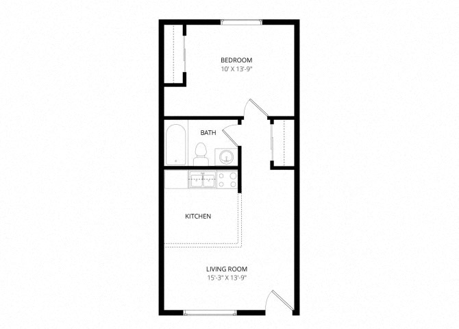 1 bedroom floor plan