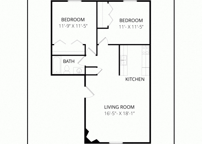 Two Bedroom Condo floor plan