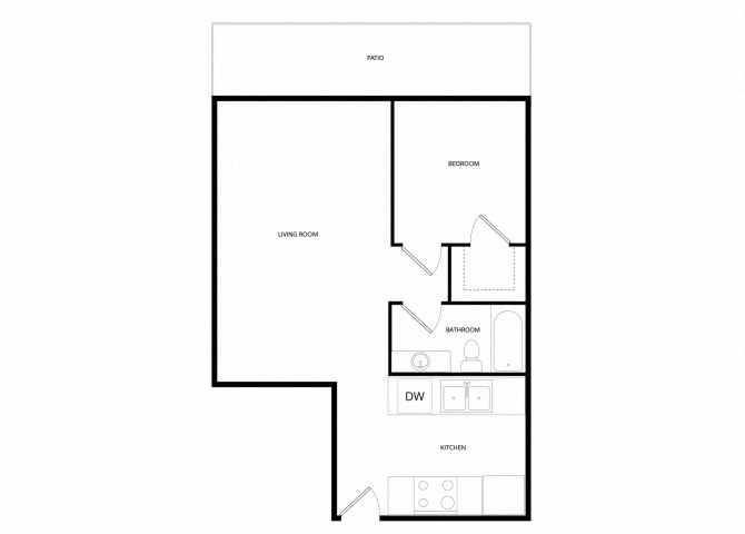 One Bedroom floor plan