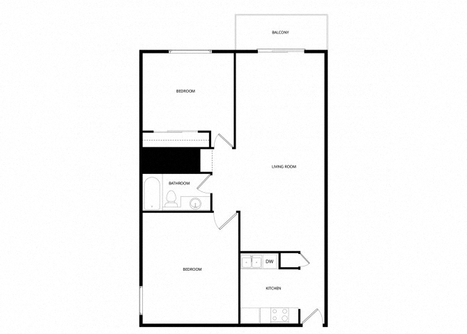 Two Bedroom floor plan
