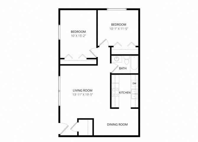 Two Bedroom floor plan