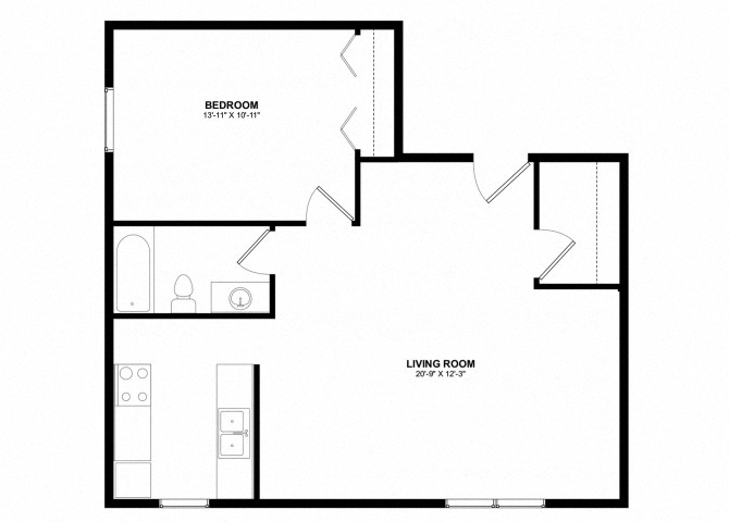 One Bedroom floor plan