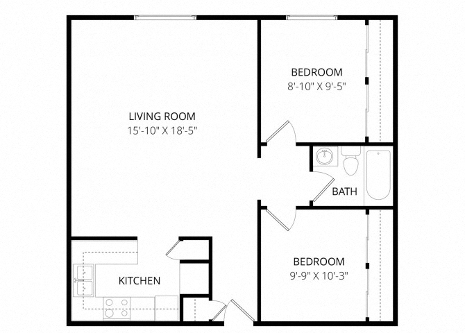2x1 floor plan