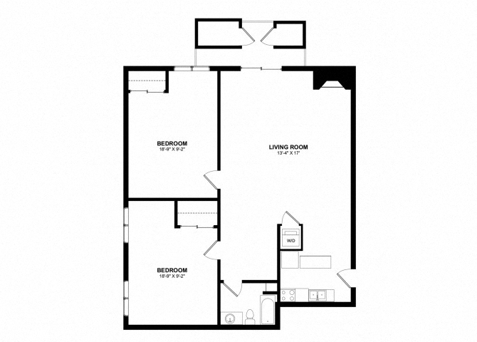 2x1 XL W and D floor plan