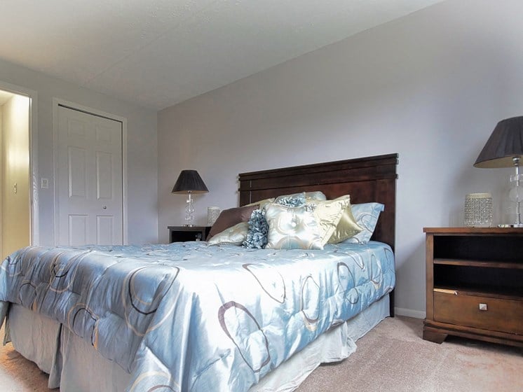 Bedroom with Private Bath at  Integrity Medina Apartments, Integrity Realty LLC, Medina, OH, 44256