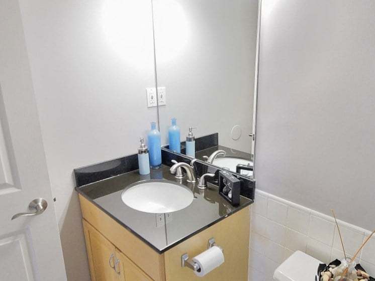 Luxurious Bathrooms at Medina Village Apartments - SPM, Integrity Realty LLC, Medina, OH