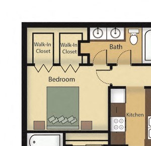 2 Bed 2 Bath