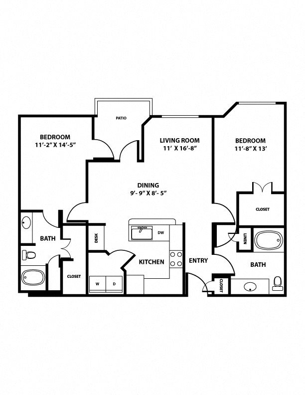 Texas Star Floorplan 2 bed, 2 bath, 1,097 square foot Texas Star Floorplan 2 bed, 2 bath, 1,097 square foot