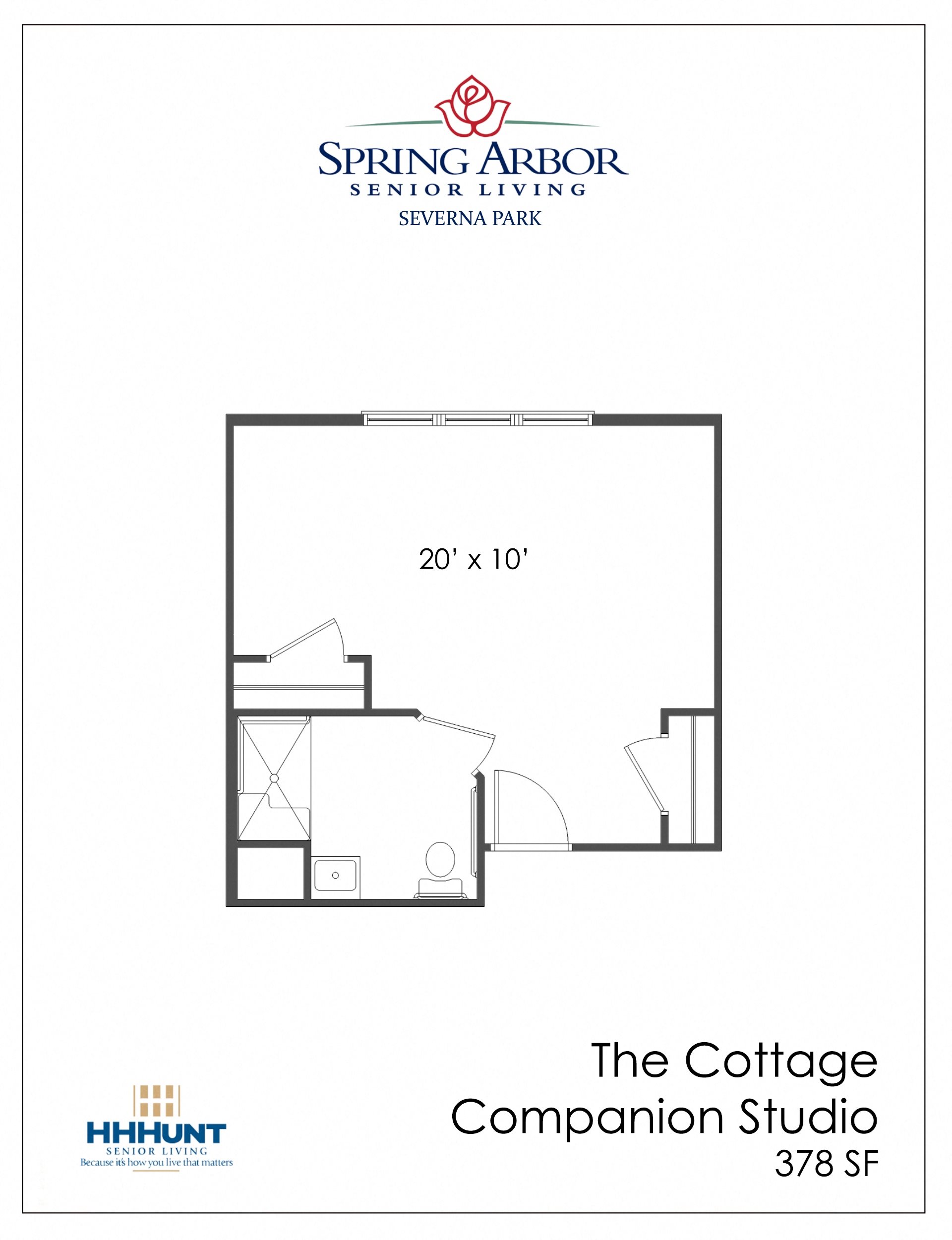 Cottage Companion Studio 378 Sq-Ft Cottage Companion Studio at Spring Arbor of Severna Park, Severna Park, MD, 21146