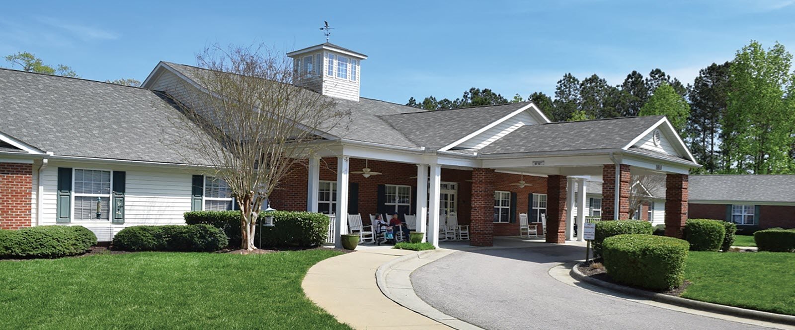 Assisted Care Facility Entrance at Spring Arbor of Apex in Apex, NC