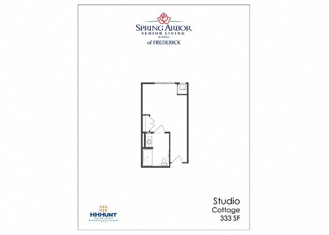 Studio Cottage 333 Square-Foot Studio Cottage Floor Plan at Spring Arbor of Frederick in Frederick, MD