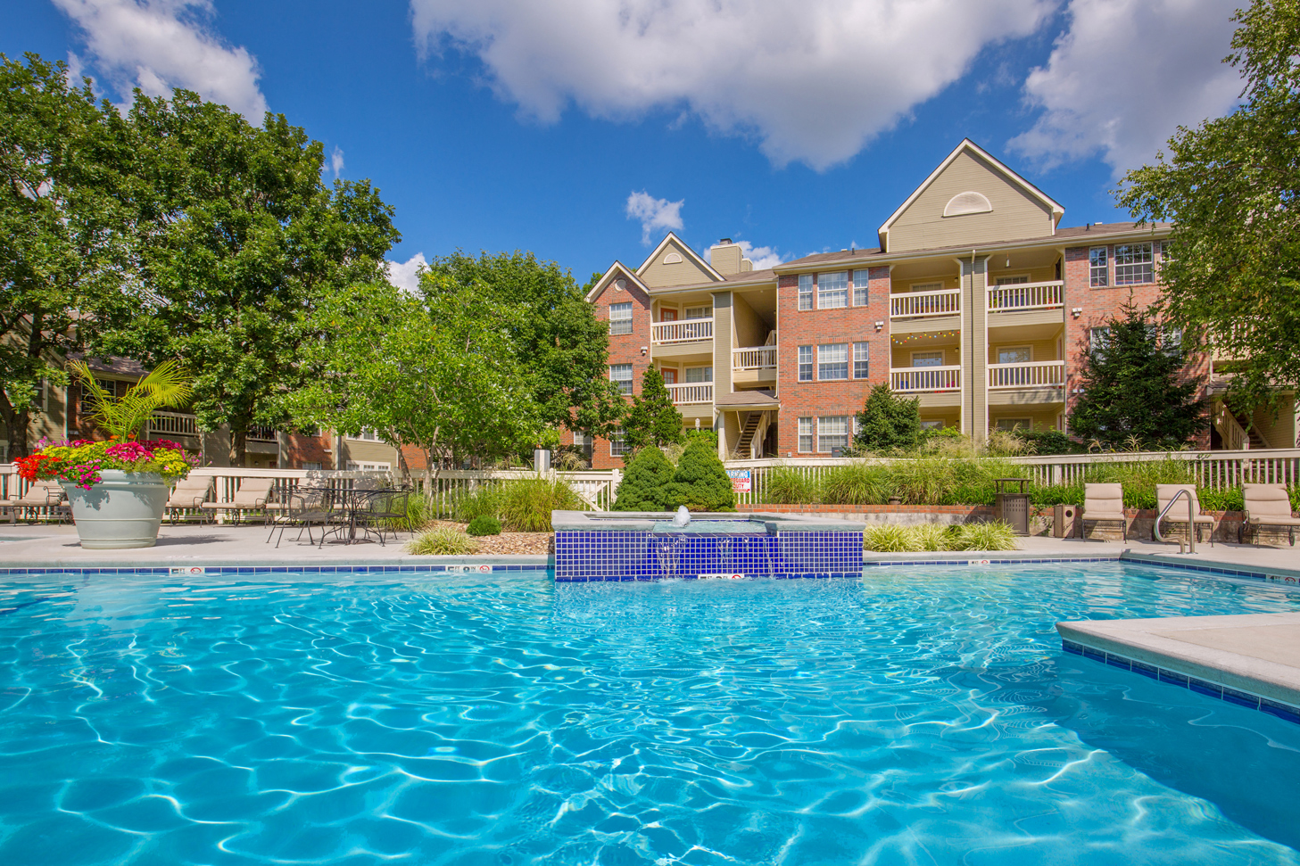 Pool entry at Stonebriar Apartments, Overland Park, Kansas