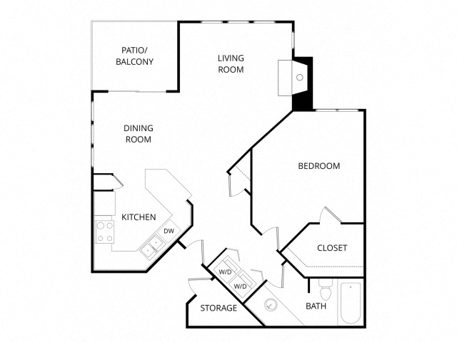 Floor-plan diagram at The Hawthorne.